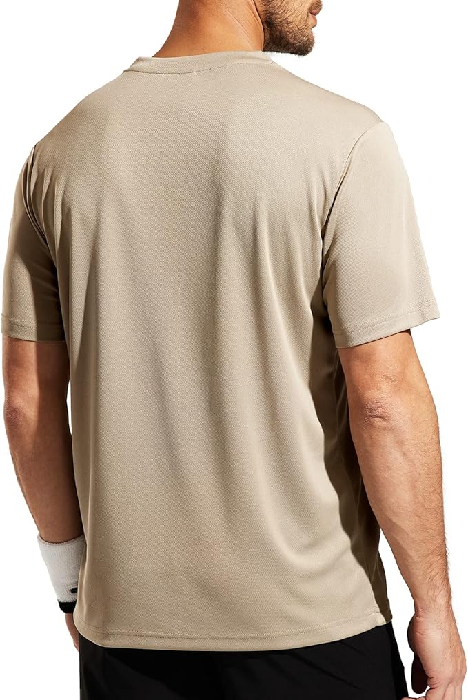 MIER Men's Quick Dry Workout Shirts Moisture Wicking Running Athletic Performance T-Shirts Recycled Polyester Top Tee