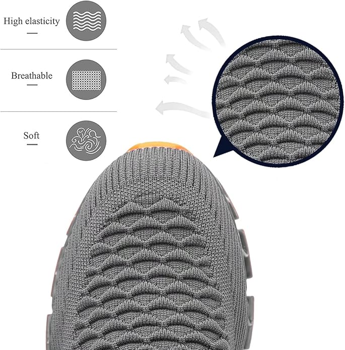 Men's Slip on Walking Running Shoes Blade Tennis Casual Fashion Sneakers Comfort Non Slip Work Sport Athletic Trainer