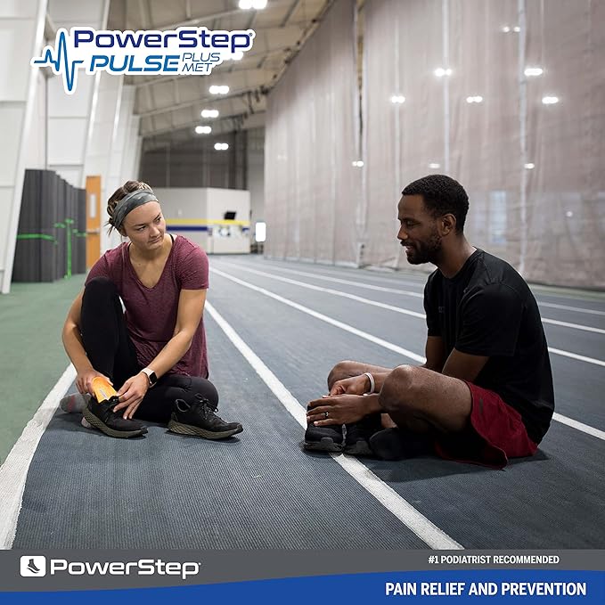 PowerStep Pulse Plus Met - Ball of Foot Pain Relief Shoe Insoles - Running Shoe Orthotics for Metatarsal Foot Pain, and Morton's Neuroma Relief - Made in The USA (M 14-15)