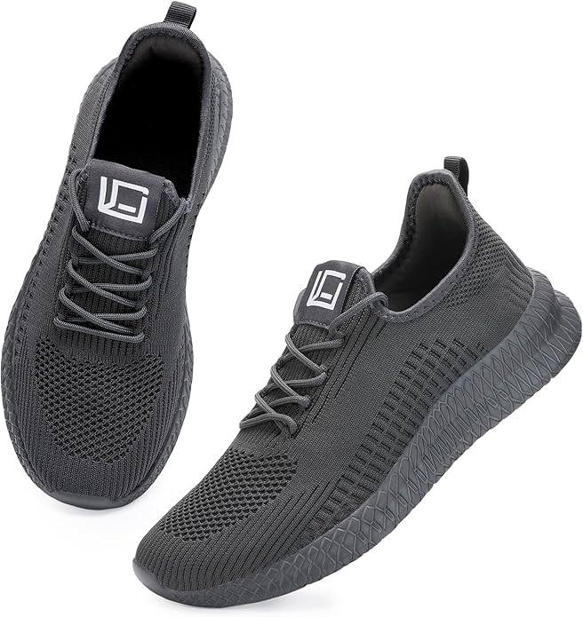 LCGJR Men's Running Shoes Ultra Lightweight Breathable Comfortable Walking Shoes Casual Fashion Sneakers Mesh Workout Shoes