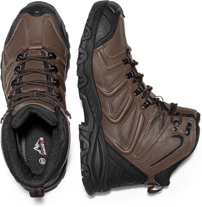 NORTIV 8 Men's Ankle High Waterproof Hiking Boots Outdoor Lightweight Shoes Trekking Trails Armadillo