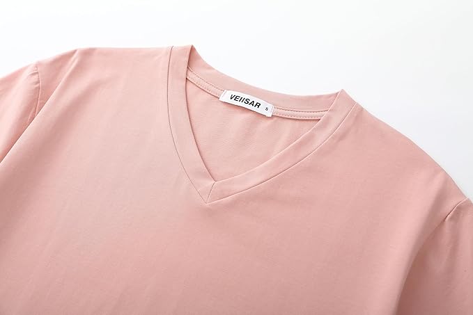 VEIISAR Premium V Neck T Shirts for Men - Modern Fitted Tees Vneck Undershirts