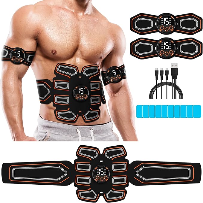 ABS Stimulator, Ab Toning Belt Trainer, Workout Equipment for Men & Women - BFB-11