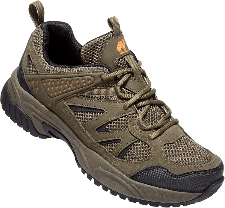 CAMELSPORTS Hiking Shoes Men Lightweight Non-Slip Breathable Sneakers Low Top Walking Shoes for Outdoor Trailing Trekking Walking Climbing