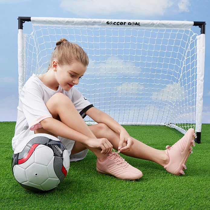 brooman Kids Soccer Cleats Boys Girls Athletic Outdoor Football Shoes