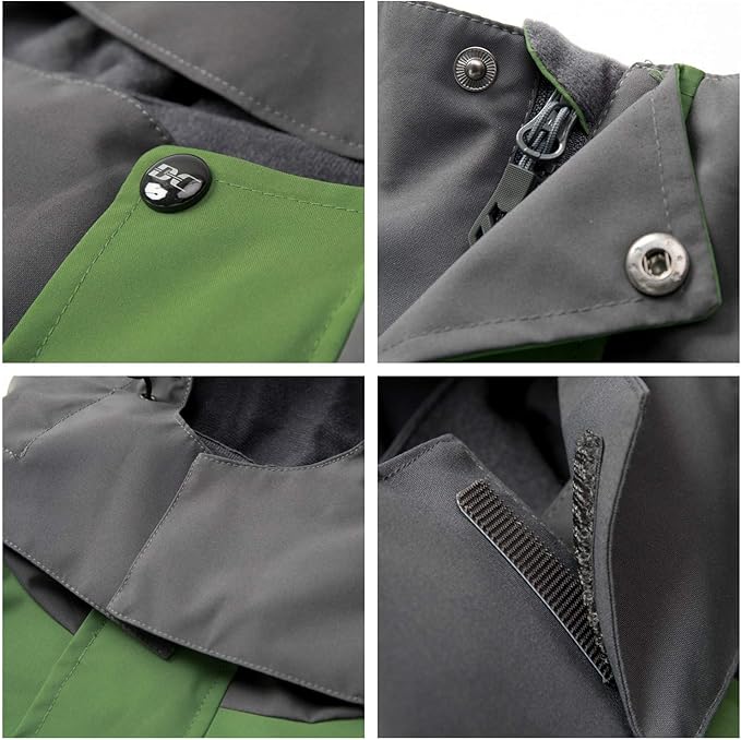 Diamond Candy Men's Hooded Waterproof Jacket Lightweight Rain Jacket Outdoor Casual Sportswear