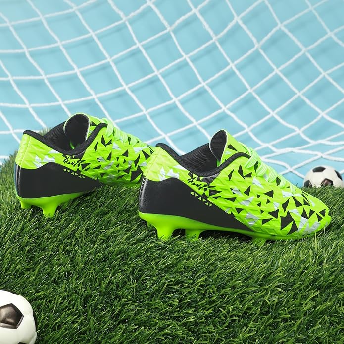 DREAM PAIRS Boys Girls Soccer Cleats Youth Firm Groud Athletic Outdoor Trainning Football Shoes for Little/Big Kid