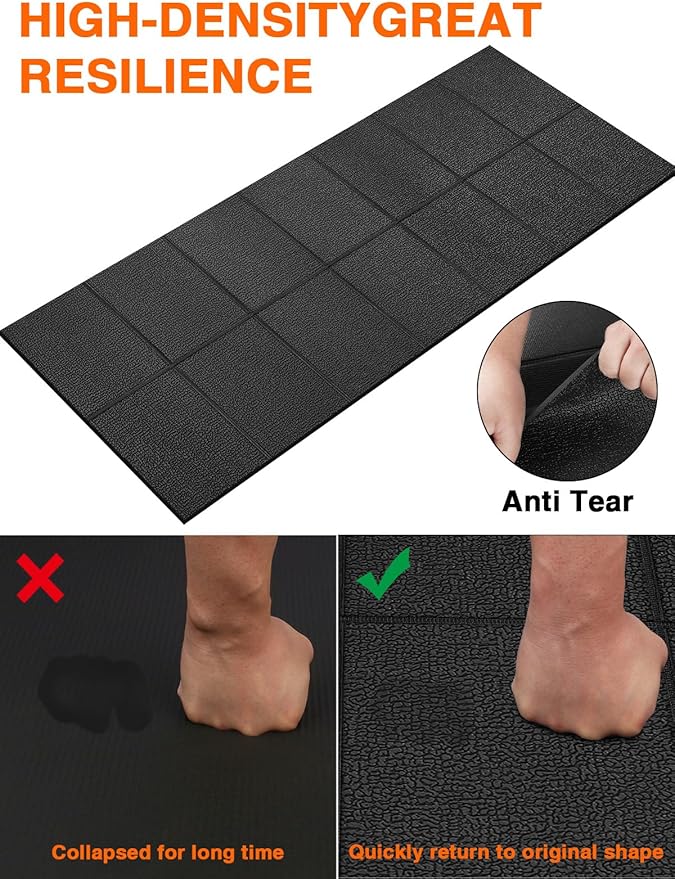 Treadmill Mat, 5'x2.5'/5.6'x2'/6.5'x3'/8'x3',6mm Thickness Exercise Equipment Mat for Carpet Hardwood Floors, Compatible with Walking Pad,Spin Bike,Elliptical Trainer,Rowing Machine