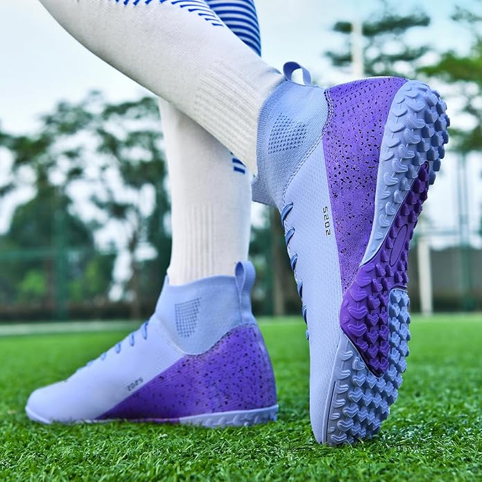 Soccer Cleats for Mens Womens Indoor Soccer Shoes Unisex Baseball Turf Shoes Youth Rugby Shoes Adult AG FG TF Football Boots Wide Training Sneaker
