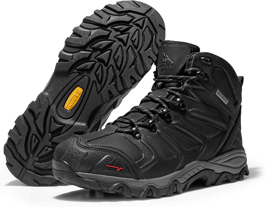 NORTIV 8 Men's Ankle High Waterproof Hiking Boots Outdoor Lightweight Shoes Trekking Trails Armadillo