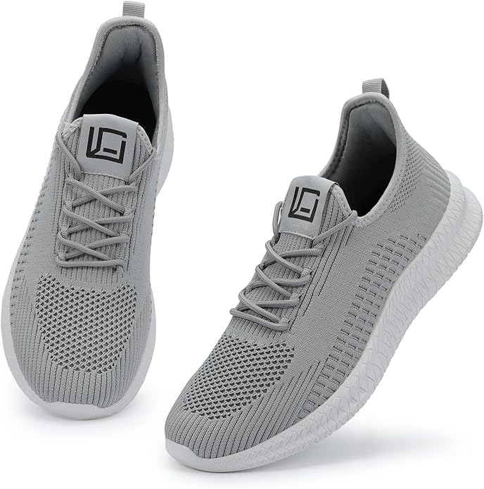 LCGJR Men's Running Shoes Ultra Lightweight Breathable Comfortable Walking Shoes Casual Fashion Sneakers Mesh Workout Shoes