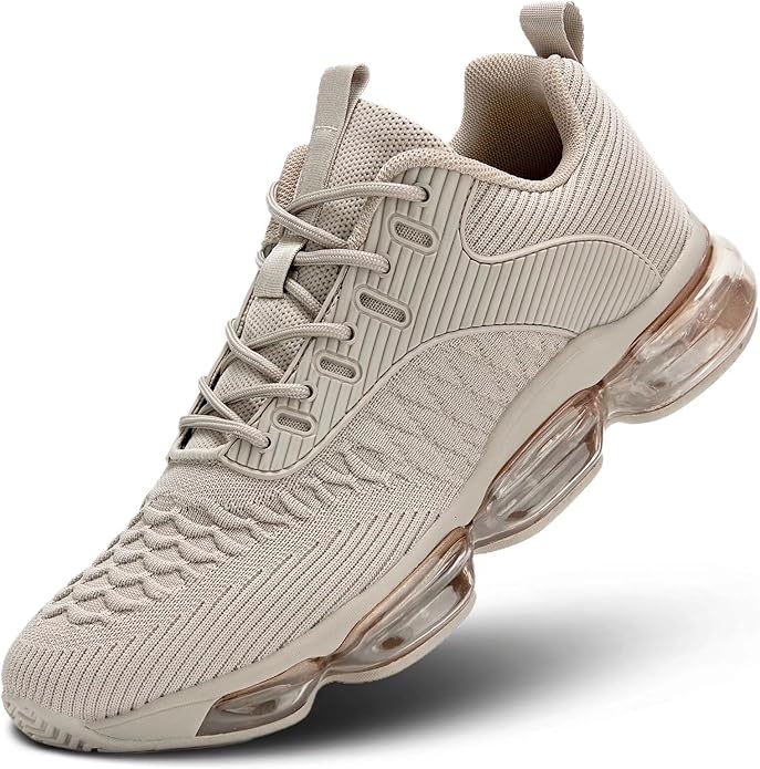 Mens Running Shoes Air Low Top Comfort Walking Lace Up Sneakers Breathable Fashion Tennis Sport Gym Fitness Cross Trainers