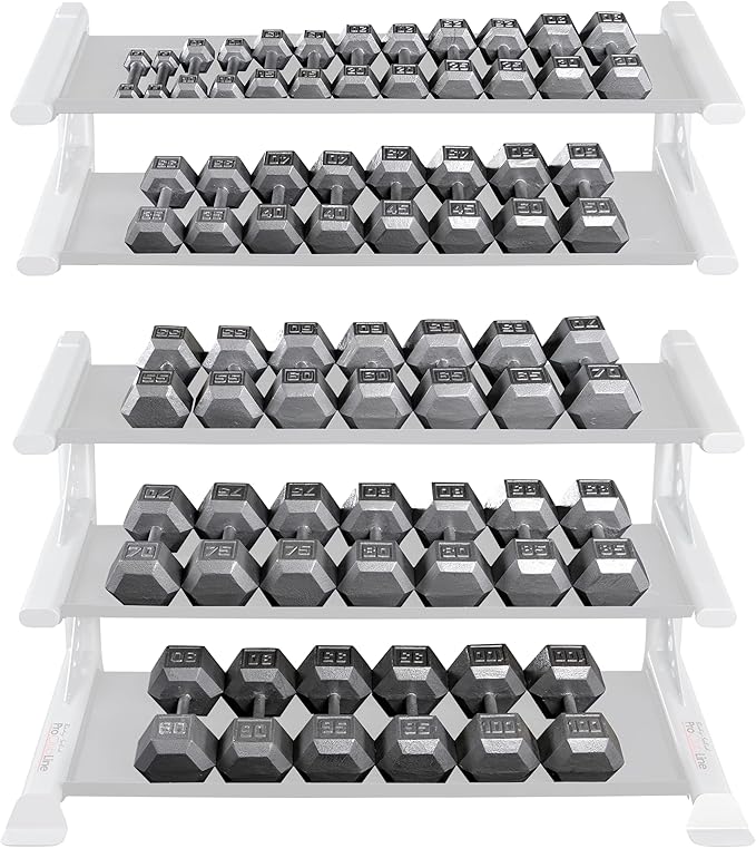 Body-Solid Cast Iron Hexagon Dumbbell, Hand Weights For Men and Women, Weight Dumbbells for Strength Training, Body Building Home Gym Training Gear