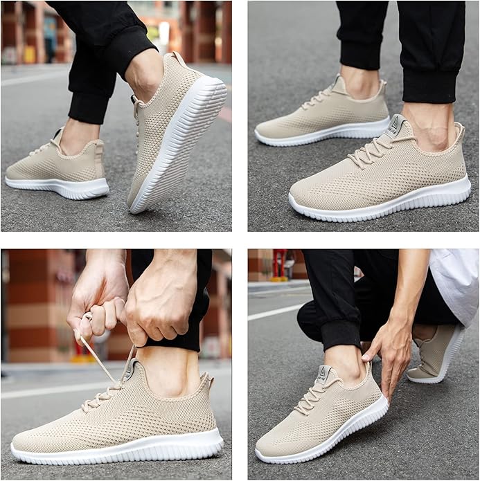 VAMJAM Men's Running Shoes Ultra Lightweight Breathable Walking Shoes Non Slip Athletic Fashion Sneakers Mesh Workout Casual Sports Shoes