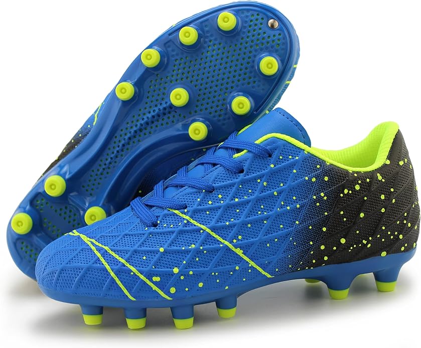 Tobfis Kids Athletic Outdoor Firm Ground Soccer Cleats Shoes(Toddler/Little Kid/Big Kid)