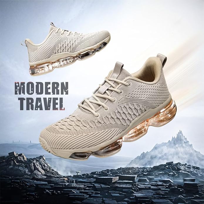 Men's Air Cushion Running Shoes Breathable Tennis Fashion Sneakers Non Slip Workout Casual Sport Shoes Gym Training Comfortable Walking Shoes