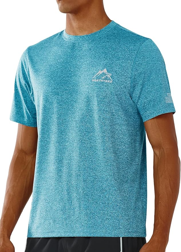 NORTHYARD Men's UPF 50+ Sun Protection Shirts Swim SPF UV Quick Dry Short Sleeve T-Shirts for Athletic Fishing Rash Guard