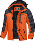 MAGCOMSEN Men's Winter Coats Water Resistant Ski Snow Jacket Warm Fleece Jacket Parka Raincoats With Multi-Pockets