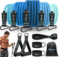 HPYGN Resistance Bands, Exercise Bands with Handles, Fitness Bands, Workout Bands with Door Anchor and Ankle Straps, for Heavy Resistance Training, Physical Therapy, Shape Body, Yoga, Home Workout Set