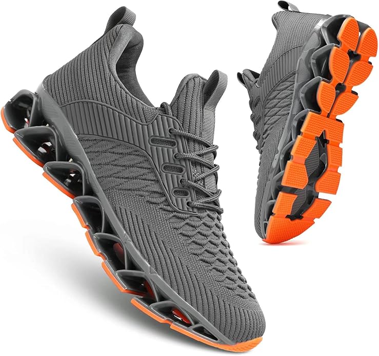 Men's Slip on Walking Running Shoes Blade Tennis Casual Fashion Sneakers Comfort Non Slip Work Sport Athletic Trainer
