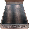 CT Copper Tailor Copper Vent Hood Wall Mount,48'' W,30''H, 1150 CFM Exhaust Fan,Stainless Steel Vent,LED Light,Dishwasher-Safe Baffle Filters,Light Hammered-Medium Patina,VH14TA2L