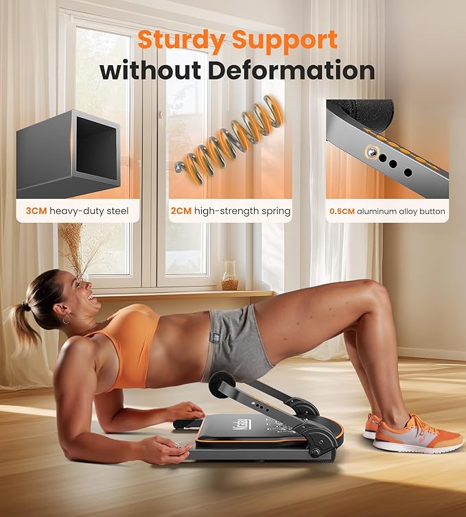 Niceday Ab Workout Equipment, Ab Machine for Stomach Workout, Ab Trainer Machine for Home, Ab Crunch Machine for Home Exercise, Sit Up Machine with Resistance Bands and 330 LBS Weight Capacity