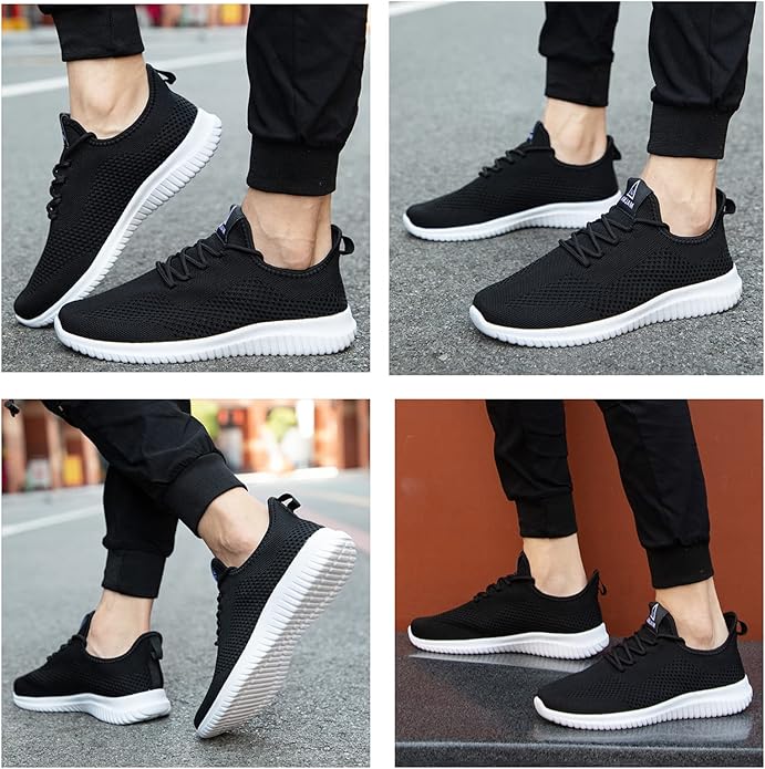 VAMJAM Men's Running Shoes Ultra Lightweight Breathable Walking Shoes Non Slip Athletic Fashion Sneakers Mesh Workout Casual Sports Shoes