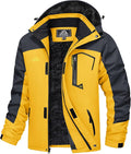 MAGCOMSEN Men's Winter Coats Water Resistant Ski Snow Jacket Warm Fleece Jacket Parka Raincoats With Multi-Pockets