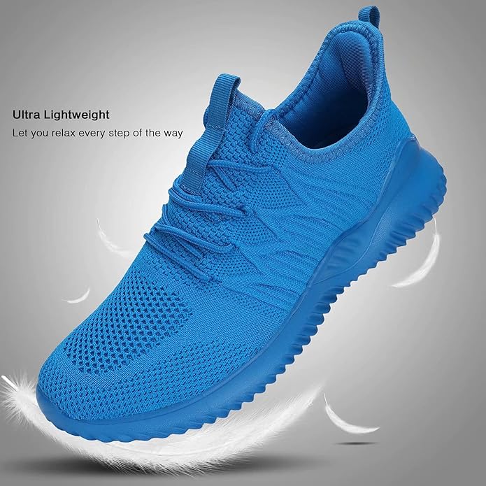 Mens Slip On Running Shoes Athletic Walking Trainers Lightweight Breathable Mesh Tennis Sneakers