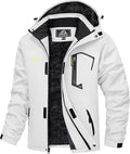 MAGCOMSEN Men's Winter Coats Water Resistant Ski Snow Jacket Warm Fleece Jacket Parka Raincoats With Multi-Pockets