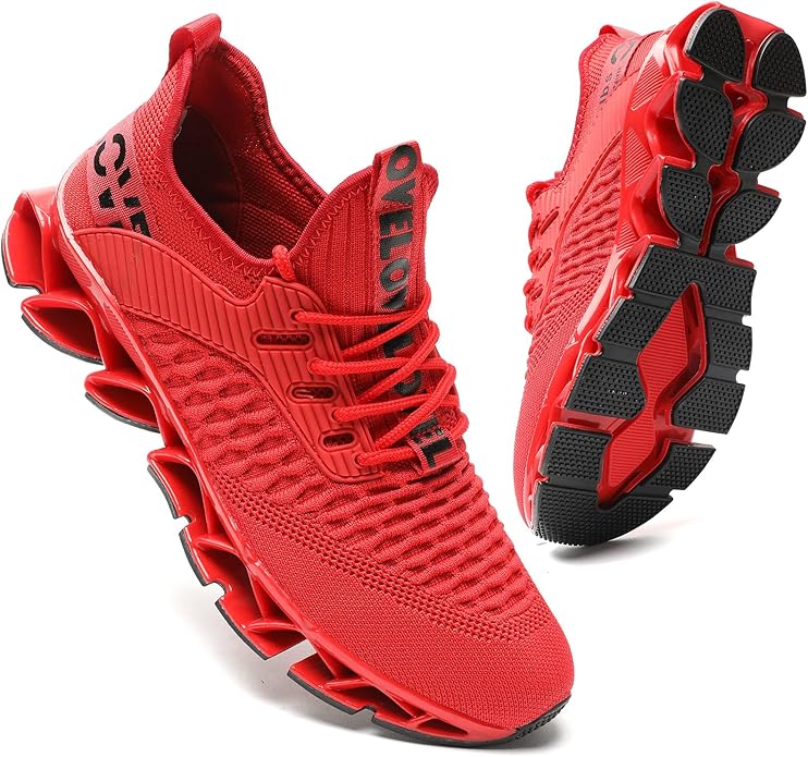 Men's Running Shoes Blade Tennis Walking Fashion Sneakers Breathable Non Slip Gym Sports Work Trainers