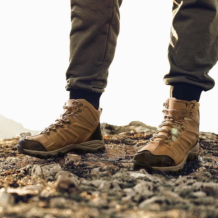 NORTIV 8 Men's Ankle High Waterproof Hiking Boots Outdoor Lightweight Shoes Trekking Trails Armadillo