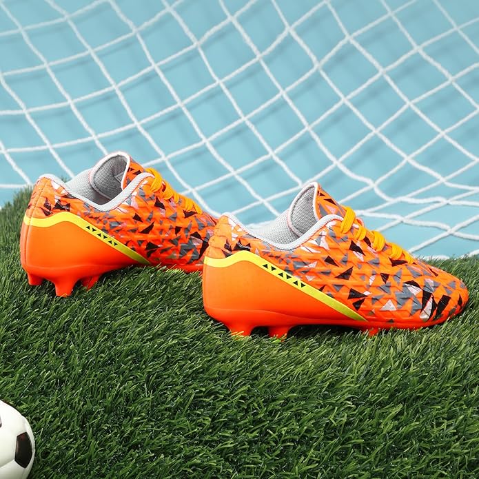 DREAM PAIRS Boys Girls Soccer Cleats Youth Firm Groud Athletic Outdoor Trainning Football Shoes for Little/Big Kid