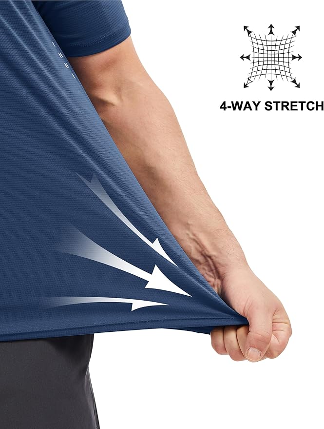 MAGCOMSEN Mens Rash Guard Short Sleeve UPF 50+ Sun UV Quick Dry Shirts Workout Swim Running Athletic T-Shirt