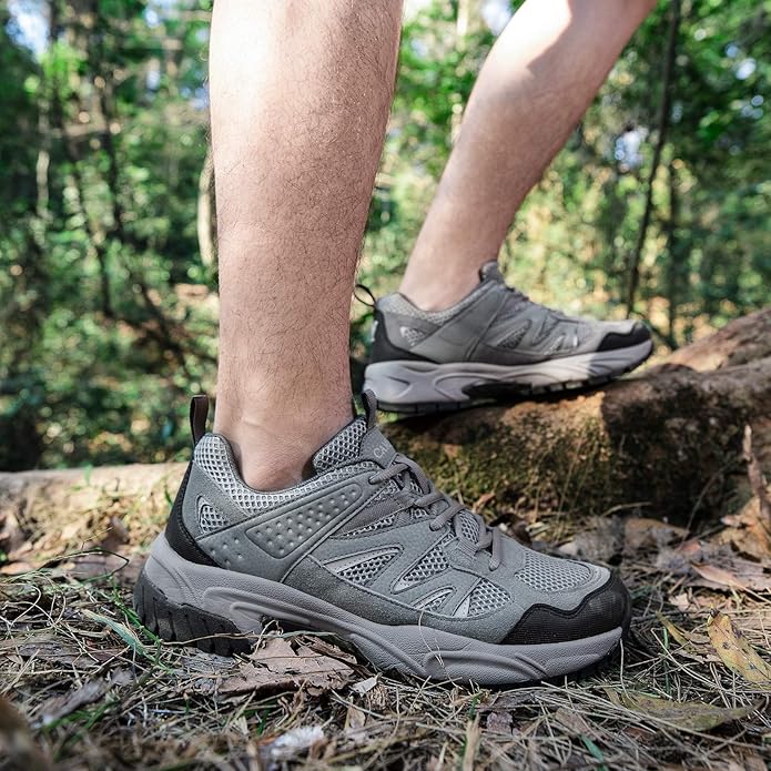 CAMELSPORTS Hiking Shoes Men Lightweight Non-Slip Breathable Sneakers Low Top Walking Shoes for Outdoor Trailing Trekking Walking Climbing