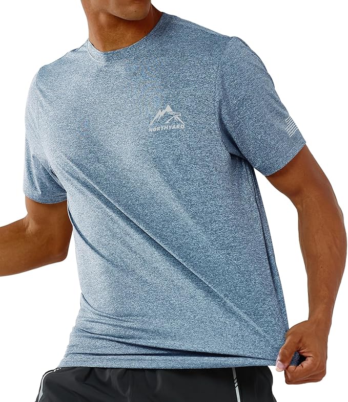 NORTHYARD Men's UPF 50+ Sun Protection Shirts Swim SPF UV Quick Dry Short Sleeve T-Shirts for Athletic Fishing Rash Guard