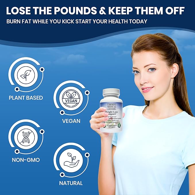 Doctor Recommended Healthy Weight Loss Supplement | Appetite Suppressant for Weight Loss | Fat Burner for Women and Men | Vegan, Non-GMO, Gluten Free | Metabolism Booster | 60 Count (30-Day Supply)