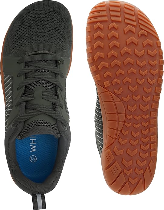 WHITIN Men's Barefoot Trail-Running Shoes | Wide Toe-Box | Zero-Drop Sole | Optimal Traction