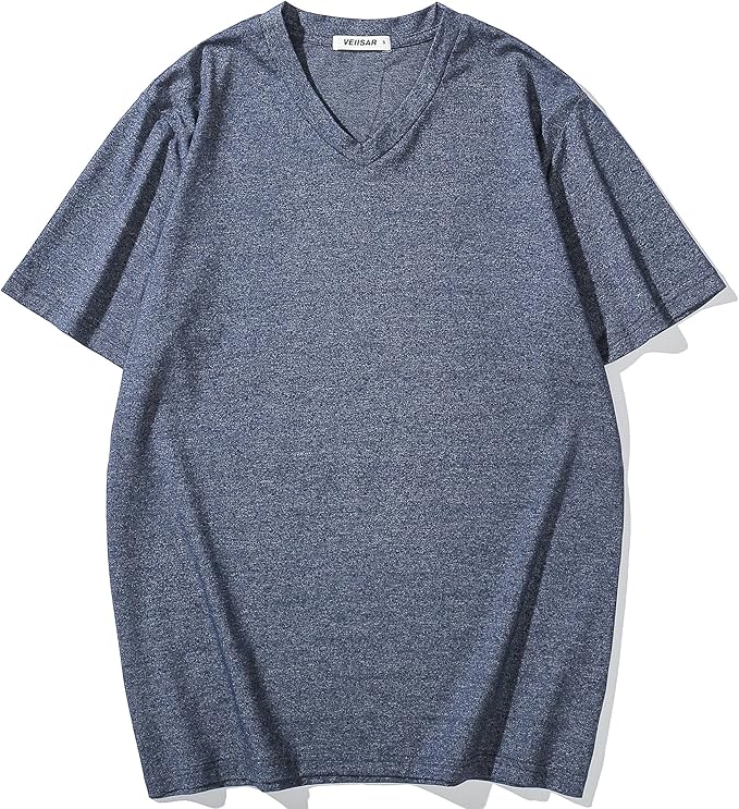 VEIISAR Premium V Neck T Shirts for Men - Modern Fitted Tees Vneck Undershirts