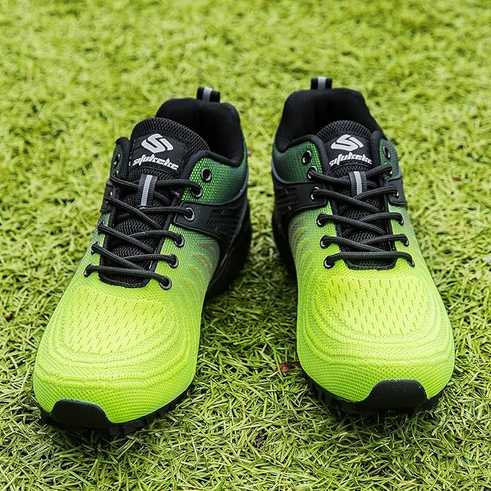 Men's Trail Running Shoes Lightweight Breathable Walking Hiking Sneakers Outdoor Athletic Tennis Cross Training Shoes