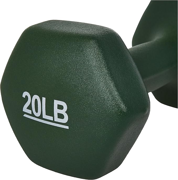 Amazon Basics Neoprene Dumbbell Hand Weights for Exercise and Muscle Toning