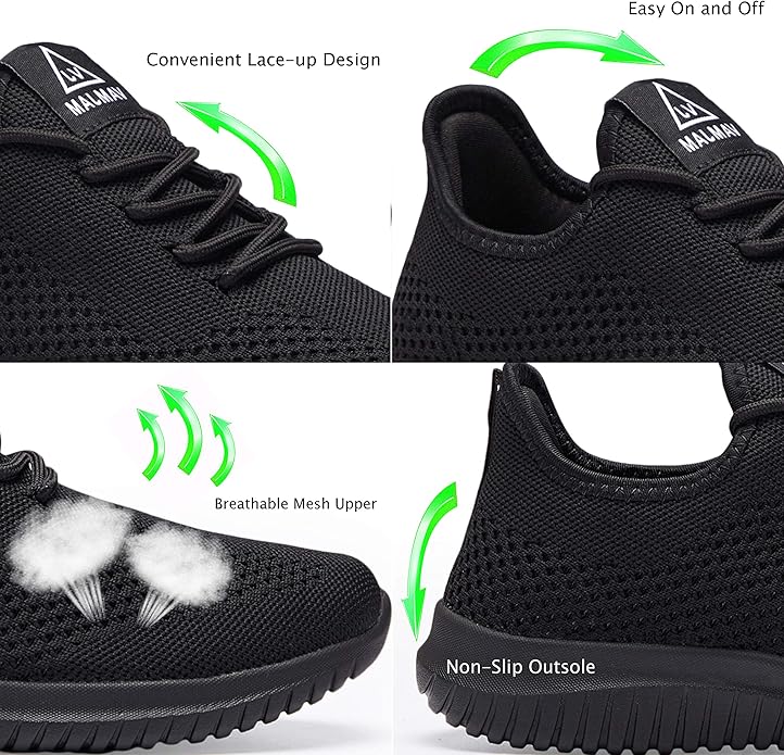 VAMJAM Men's Running Shoes Ultra Lightweight Breathable Walking Shoes Non Slip Athletic Fashion Sneakers Mesh Workout Casual Sports Shoes