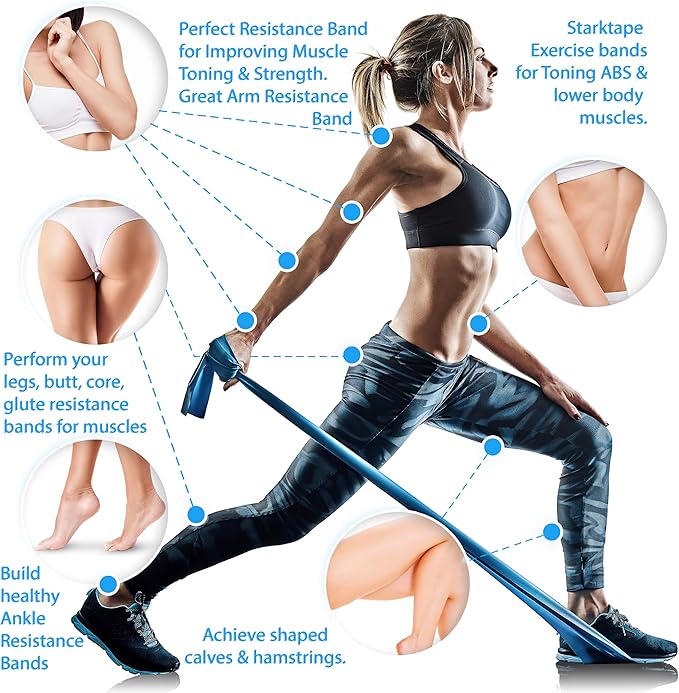 Resistance Bands Professional 8,16, 25, 50 Yards Bulk Rolls. Latex-Free Elastic Physical Therapy Band. No Scent, No Powder - Perfect for Home Exercise, Yoga, Pilates, Gym, Rehab, Workout