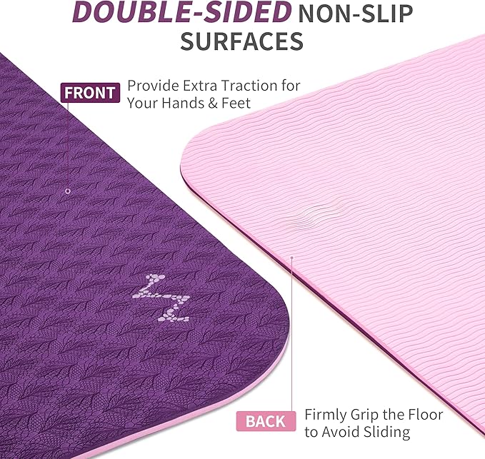 CAMBIVO Extra Wide Yoga Mat for Women and Men (72"/84"x 32"x 1/4") TPE Workout Mat, Non-slip Large Exercise Fitness Mat for Yoga, Pilates, Workout